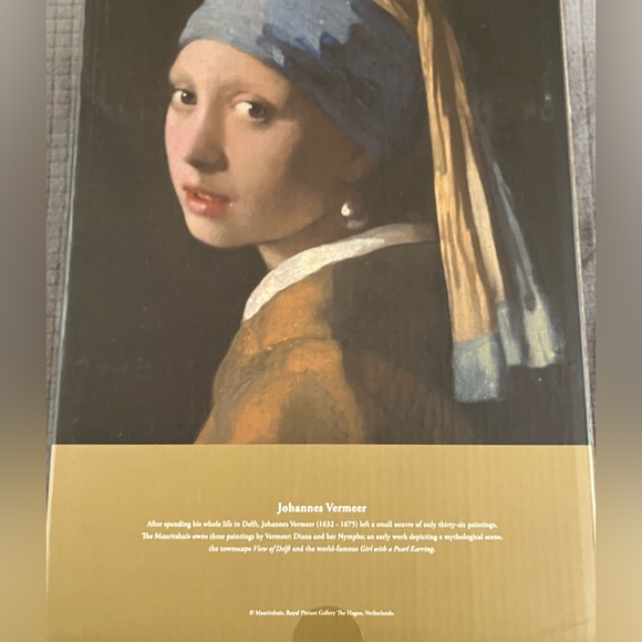 Medicom Bearbrick 400%+100% Johannes Vermeer Girl with a Pearl Earring Authentic - Picture 4 of 6